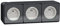 Taglierina – Triple PC 2P+T Horiz. Précâblée – Saillie – IP55 – IK08 – Grigio Mureva Styl – MUR36037
