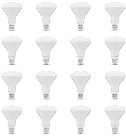 Amazon Basics BR30 LED Light Bulb, 65W Equivalent, 11W Energy Efficient, E26 Standard Base, Daylight White 5000K, Dimmable, 10,000 Hour Lifetime, 16-Pack