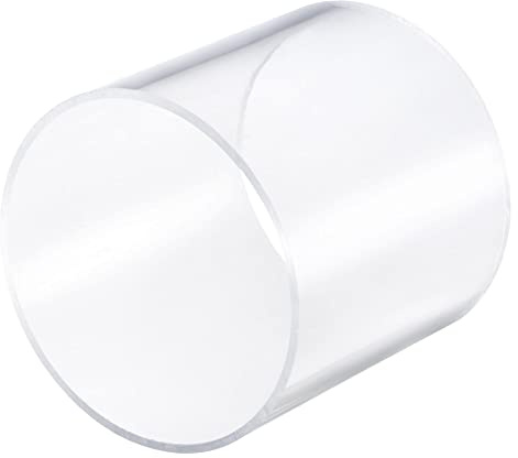 sourcing map PVC Transparent Rohr ID 94mm D 100mm L 100mm Acryl | Kunststoffrohr für Lampenbau, Stehlampen, Möbel