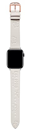 Ted Baker Cream Saffiano Leather Strap Llogo & Magnolias for Apple Watch® (Model: BKS38S208B0), Cream, Modern
