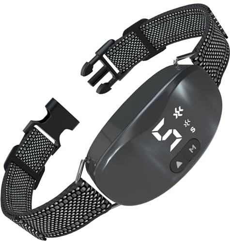 Beoankit Collier Anti Aboiement-Conformes à La Nouvelle Loi 2025-Collier Vibrant,sans Choc Statique avec 8 Niveaux de Sensibilité Réglables,8 Niveaux et 3 Mode Sonore,Vibration et Forte Vibration