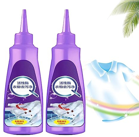 Aktiver Enzym-Wäschefleckentferner, Tiefenreinigung Waschmittel für alle Textilien, Wäschespülung Geruchsentferner, Vielzweckreiniger Für Kleidung, Fleckenentferner Geruchsentferner 240ml