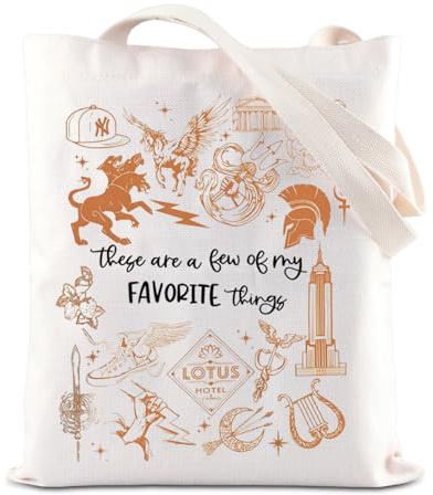 TSOTMO Camp Half Blood Sac fourre-tout inspiré du film PJO Merch Percy Cadeau pour fan de Long Island Sound Sac à bandoulière Mythologie grecque, Percy J, medium