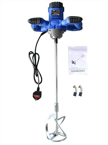 Máquina mezcladora de hormigón portátil, herramienta agitadora eléctrica 2600W, con velocidad de 6 velocidades, para mezclar lodos de cemento, mortero, revestimiento de color y perforación