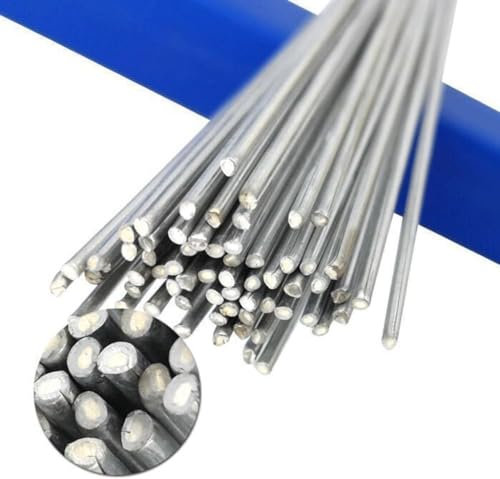 Aluminium-Schweißstäbe,Flussmittelkern-Schweißdraht, Lösungsschweißen, Niedertemperatur-Aluminium-Lötstäbe for Heizkörper,Motoren, Haushalt, kein Flussmittel erforderlich (Color : 50PCS, Size : 500m