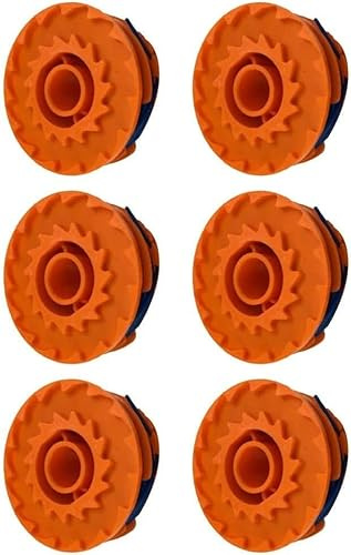 YUETTYY 2/6PCS Strimmer Spool & Line For MacAllister MGT35025 MGT45028 MGT60030 Grass Trimmer Replacement Accessories Spool Line (6PCS)
