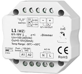 HAPRSLIKG Dimmer 100-240VAC 1CH 0/1-10V L1(WZ) dimmer Push-Pull
