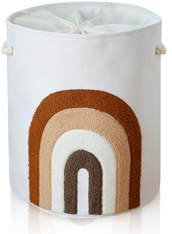 Cesto Portabiancheria Sporca Grande, 58L Cesto Biancheria Sporca per Bagno in Tela con Maniglie, Cesta porta Giochi porta Giochi Bambini Camera da Letto per Salvaspazio Lavanderia, Colore Caffè