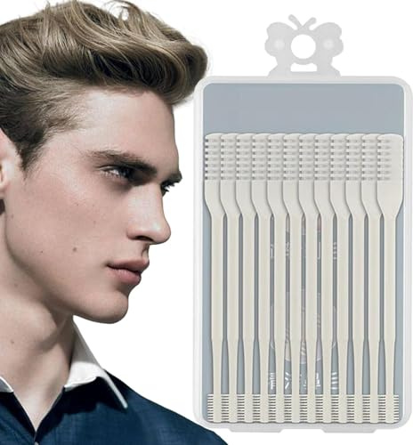 Rasoio a setole di naso,strumento di pulizia manuale del naso a doppia testa | Forbici per la pulizia della narina rotanti a 360 gradi, rasoio per capelli naso pratico per viaggi, hotel, famiglia