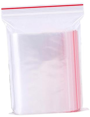 ULTECHNOVO 100pièces Lot de Scellables Transparent Zip Réutilisable Sac De Rangement Hermétique pour Petits Objets Et Accessoires