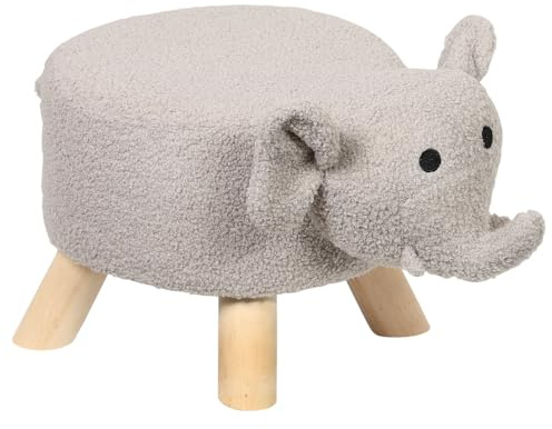 Kesper - Sitzhocker Elefant-Design – ca. 47×25×25 cm - FSC®-Kiefernholz - Polyester - bis 50 kg – montiert - 17451