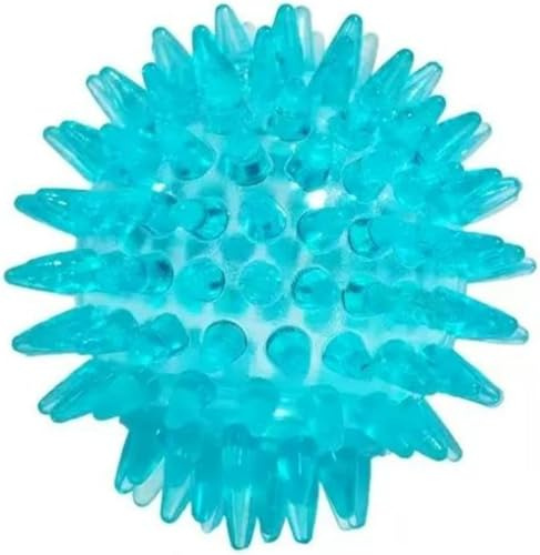 Soft Transparent Spiky Massage Ball, 7 CM, Blue for Hand and Wrist Deep Tissue Relief, Strength Recovery Exercise Tool