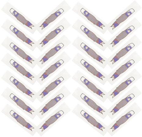 Gadpiparty 200 Pezzi Custodie Porta Bacchette in Carta Kraft Laminata Resistenti Sacchetti Usa e Getta per Posate e Bacchette con Motivo Giapponese Bandiera Pesce per Ristoranti e Servizio