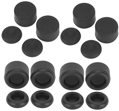 EIMSOAH / Silicone Joystick Cap Cover, Durable Non-Slip Thumb Stick Grips for Gamepad, 4 Set for Gamers, Black
