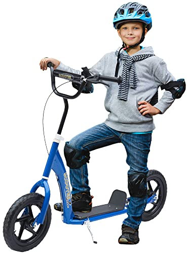 HOMCOM Kids Scooter with Adjustable Handlebar for Age 5-12 Years Blue