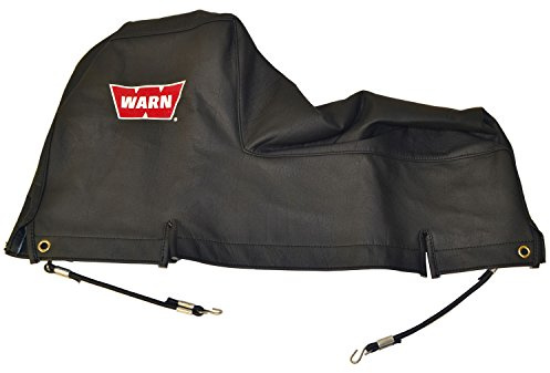 WARN 13916 Soft Winch Cover with Bungee Cord Fasteners for 9.5xp, XD9000, M6000, and M8000 Winches , Black