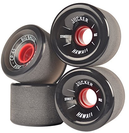 JUCKER HAWAII Longboard Rollen Longboard Wheels STREETBALLS - Longboard Rollen Groß 74 MM 80A Big Balls Black