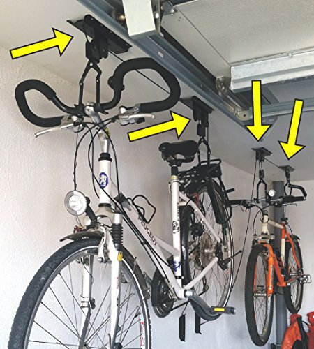 wim-shop 2-STÜCK Fahrrad LIFT DECKENHALTER bis 20 Kg in TOP QUALITÄT
