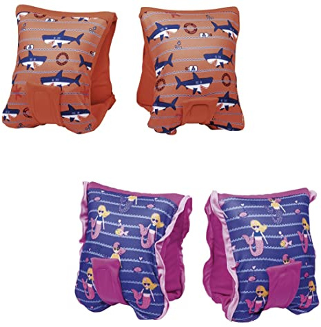 Bestway Swim Safe™ Schwimmflügel für Kinder, 38 x 16,5 cm, mit Textilbezug (M/L) 3–6 Jahre, Sortiert