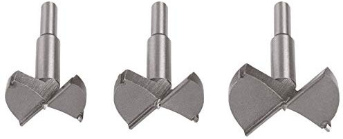 flintronic® Mèches Bois, 3Pcs (45/50/60MM) Fraise Bois Carbure, L'installation de Portes Sphériques Bois, Tiroirs, Vous aide rapidement pour faire des trous propres à fond plat dans le bois