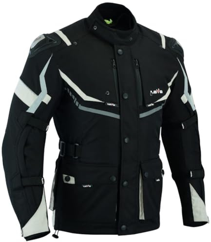 LOVO - Chaqueta Moto Tricapa 4 Estaciones Hombre - Chaqueta Moto Hombre con Protecciones para Verano e Invierno - Pensada para Ciudad, Carretera y Aventura - Cazadora Moto de Longitud 3/4