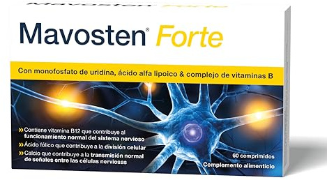 Mavosten® Forte – Complesso di micronutrienti di alta qualità con acido alfa-lipoico, uridina monofosfato, tutte le vitamine del gruppo B e calcio, per favorire la salute dei nervi – 60 compresse
