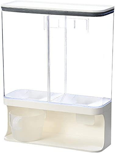 1 / 1.5 / 3L Wall Mounted Split Rice Grain Dispenser Kitchen Dry Food Container-3000ML