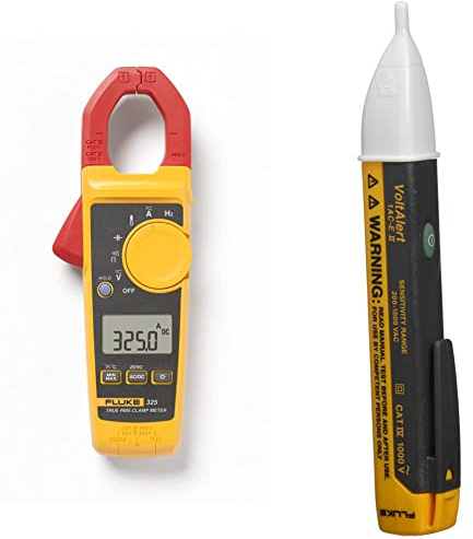 Fluke Strommesszange, 1 Stück, 325 & 1AC II VoltAlert Spannungsmesser Spannungsprüfer 200–1000 V Fluke 1 ACII