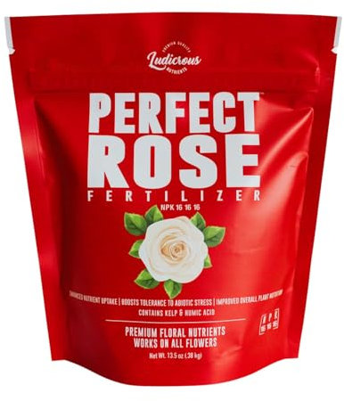 Perfect Rose Fertilizer – Premium Rose and Flower Fertilizer – Floral Nutrients for All Types of Flowers – Plant Fertilizer with Kelp for Soil and Hydroponic Flower Gardens