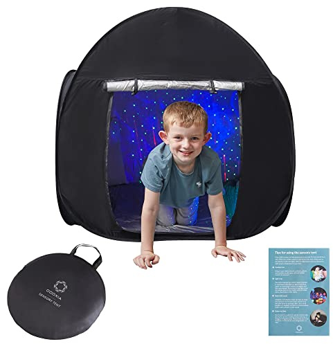 Sensory Tent | Calm Down Tent for Children to Play and Relax | Sensory Corner | Helps with Autism, SPD, Anxiety & Improve Focus | Black Out Den for Autistic Kids | Small