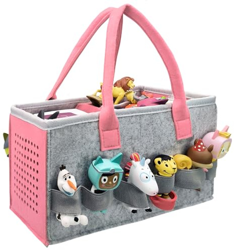 Shudyear Travel Carrying Bag for Toniebox Starter Set and Accessories, Felt Organizer Bag with Handle for Toniebox Audio Player and Tonies
