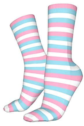 Sportstrumpor Trans Pride Stripes herrstrumpor vardagliga promenadstrumpor andningsbara arbetsstrumpor för utomhus yoga promenader, Strumpor 968, M