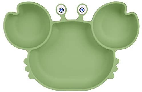 Vicloon babytallrikar, babyskålar i silikon, halkfria med sugkoppar, BPA-fria, barntallrikar, diskbara för diskmaskiner, barntallrikar för spädbarn, småbarn och barn