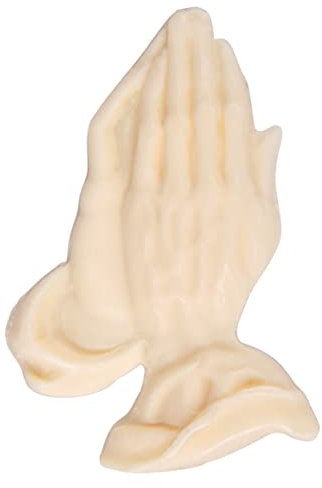 Rayher Ornement en cire, mains en prière, ivoire, 1 pce., 3,8x5,5cm, prêt à l’emploi, décoration de bougie, baptême, communion, confirmation-31638104