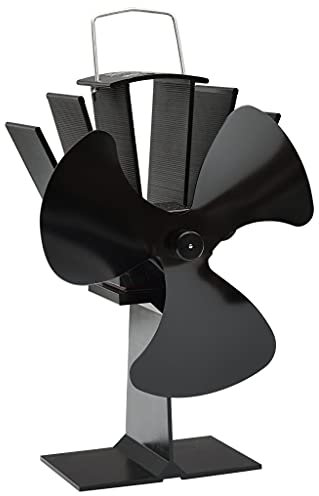 LIFTRR Home & Garden With Heat Powered Stove Fan 3 Blades Black