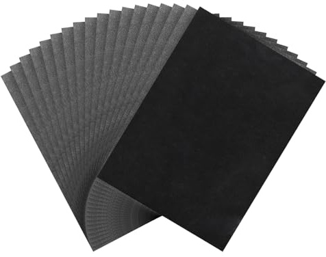 PATIKIL Kolpapper, 100 ark A4 grafitöverföring spårningspapper för spårning ritning skrivning på träduk papper 21 cm x 29,7 cm svart