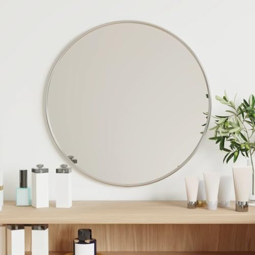 CIADAZ Rund silverspegel Ø 40 cm, badrumsspegel, vardagsrumsspeglar, entréspegel, vardagsrumsmöbel - 348175