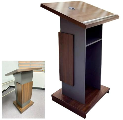 Oracra Rednerpult Mobile Sprecher Podium mit Rädern, Quadratische Kanzel für Kirchen, Schule, Büro, Handelslehrer Rezeption Präsentationsständer