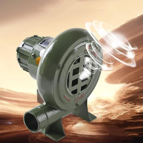 220 V elektrisches Grillgebläse von Blacksmith Forge – Zentrifugal-Grillgebläse, energieeffizientes, leistungsstarkes, kompaktes Luftgebläse für Privathaushalte, für Camping/tragbares Kochen im Freien