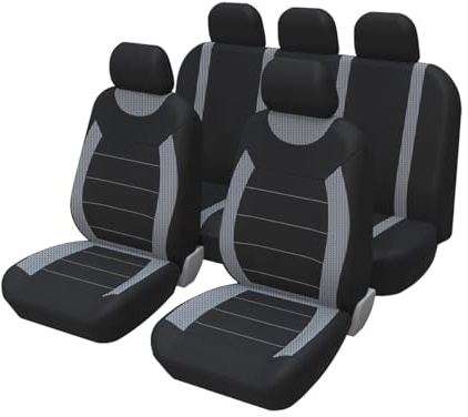 Adunsiaoto 5 Pieces Car Seat Covers Full Set, Front Seat Covers with Matching Back Seats Cover for Cars, Car Seat Protectors with Split Bench Design, Interior Accessories for Vehicles, Vans, Sedans