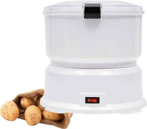 XINRISHENG Éplucheur de pommes de terre électrique 85W Machine à éplucher automatique de pommes de terre Éplucheurs rapides de fruits et légumes commerciaux avec verrouillage de sécurité