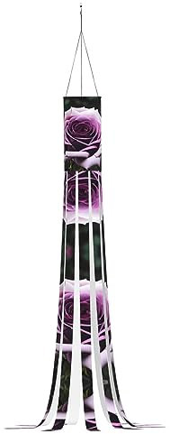 Schwarze Blackgound Rose Halloween Windsack Licht Weihnachten Windsack Flagge Dekoration für Gärten, Straßen, Spielplätze