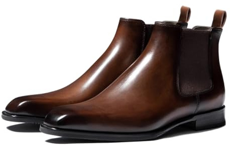 SFSSWSRYDF Homme Botte Gentleman Cuir Véritable Bottine Mode Confortables Ankle Boots,Marron,47 EU