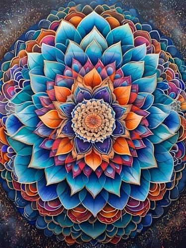 DIY Diamant Painting Bilder Blume 40x50cm, Diamond Painting Set Mandala Für Kinder, Daiments Painting Erwachsene, Diamond Stickerei Kreuzstich Malerei Kits für Zimmer Deko Schlafzimmer Geschenke K-7