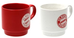 FC Bayern München I Tassen 2er-Set I Rot/Weiß | Offizieller FC Bayern München Fanartikel, Fußball, Bundesliga
