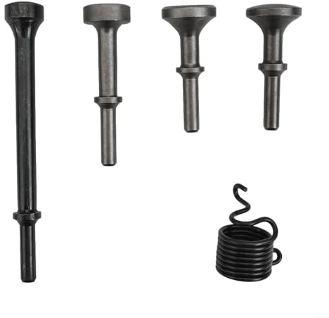 HOHOVYVY 5-teiliges Drucklufthammer-Meißel-Set Mit Feder Für Pneumatische Hämmer Allzweck-Werkzeug Aus Legierungsstahl