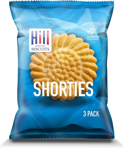 Hill Biscuit Portion Mini Packs | Perfect for On-The-Go Snacking, Office, Travel | Shorties Flavour - 60 Packs (3 Biscuits In Each Pack)