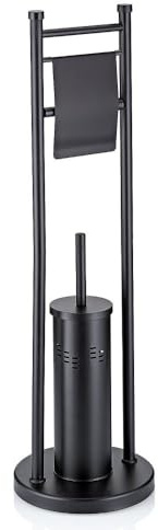 kela Swing Toalettset – svart, 22 x 77,5 cm, toalettborste och hållare set för badrum