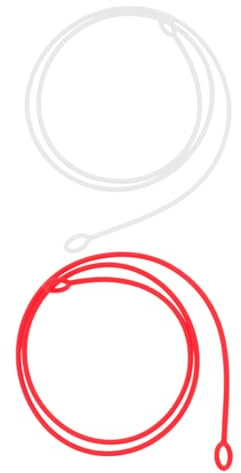 NOLITOY Cordino Staccabile per Auricolari in Silicone Morbido Cavo Flessibile di Sicurezza Punte Rimovibili Set 2 Pezzi Rosso + Bianco per Sport Viaggi e Uso Quotidiano