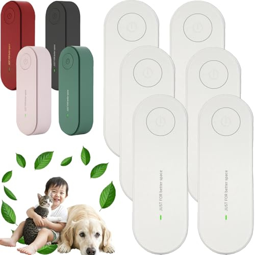2026 Purificateur d'Air Ionique Négatif Sans Filtre - Ioniseur d'Air Silencieux - Éliminateur d'Odeurs d'Animaux et Poussière - pour Chambre, Salon, Cuisine - Compact Plug-in sans Ozone (6, Blanc)